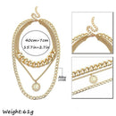 Punk Cuban Choker Necklace Exaggerated Thick Chain Fashion Queen Pendant Ne T7E5