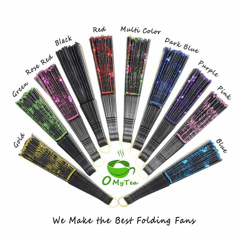 Peacock Folding Hand Held Fans Bulk For Women - Spanish/Chinese/Japanese Vi O3Q2