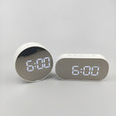 Led Mirror Alarm Clock Digital Snooze Table Clock Wake Up Light Electronic  A1I9