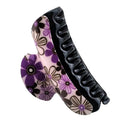 Women Purple Shower Hair Claw Clips Grip Clamp Clasp Ponytail Holder Makeup