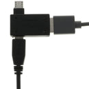2 Packs 90 degree Right&Left Angle Micro USB 2.0 OTG Host Adapter w/ USB Power