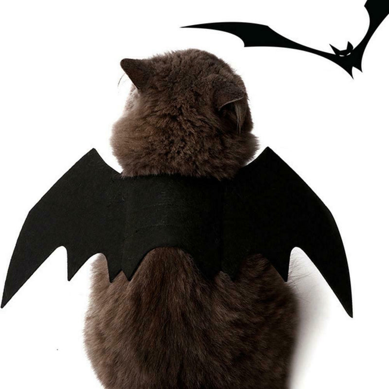 Wings Cute Costume Bat Halloween Cat Up Pet Dog Fancy Black Dress Vampire
