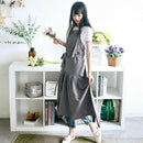 Brief Nordic Wind Mermaid Fairy Cotton Linen Cooking Kitchen Apron for Woma