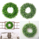 2PCS 17 inch Artificial Wreath Greenery Home Decoration Garland Ornament
