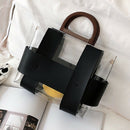 Women'S Fashion Shoulder Transparent Pvc Shoulder Bag Handbag Wild Pink