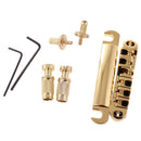Roller Saddle Bridge Set w/ Posts Wrench For Les Paul Electric Guitar Golden