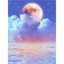 4 Pack Moon DIY 5D Diamond Painting Kits Full Drill Cross Stitch Home Decor