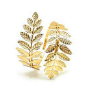 Swirl Leaf Shape Upper Arm Cuff Armlet Armband Bangle Bracelet  Golden