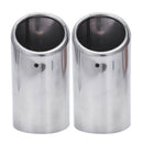 2x Exhaust Headers Exhaust Tips Muffler Pipe Inox for Audi A4 B8 A4L Q5