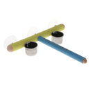 Parrot Perch Stand Platform Smooth Surface Sucker With 2 Feeding Cup