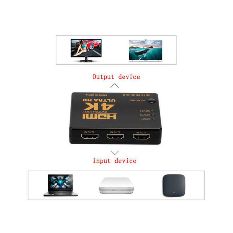3 in 1Out HDMI Switch Switcher Selector Splitter 3 Port Hub Box For HDTV HD CYX
