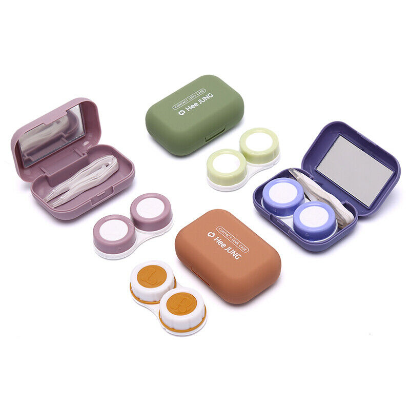 Easy Carry Mini Pocket Contact Lens Case with Mirror Kit Travel Contact Len  Gw