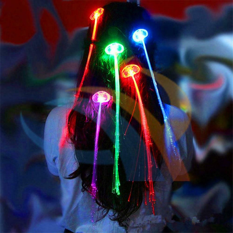 1 Pc  Lights Hair Light-Up Hair Barrettes Braid Party Dancing Hairpin Ha