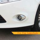2Pc For 12-14 Ford Focus 3 Mk3 Chrome Front Fog Light Cover Trim Bezel Ring