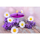 5D DIY Full Drill Diamond Painting Purple Flowers Cross Stitch Embroidery