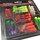 Fishing Lures Set Jig Lead Head Hooks Soft Worm Grub Single Tail Bait Lovelyã€!E