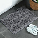 Non-Slip Chenille Bathroom Carpet Set Super Soft Absorbent Striped Carpet 2