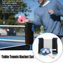 Table Tennis Ping Pong Set 2x Paddle Bats & Extending Net & 3 Balls Porta Hn