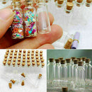 100pcs Wholesale Small Clear Cork Vials Glass Bottle Tiny Wishing Bottle se D2D2