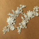 1Set Flower Embroidery Motif Lace Applique Patch DIY M0N6 Craft Trimming Se U8V9