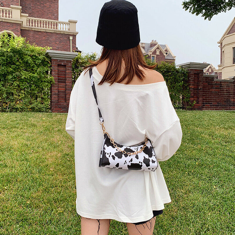 Crossbody Bag Women Chain PU Leather Small Shoulder Messenger Handbag Female