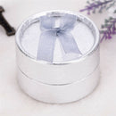 Lace Bow Tie Round Paper Velveteen Cardboard Ring Box Jewelry Accessories TDES