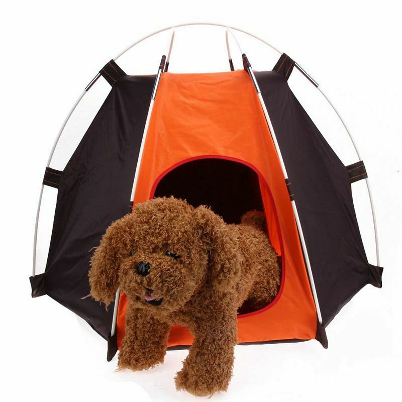 Portable Folding Camping Pet tent Dog House Cage Dog Cat Tent Easy Operatio Y4S9