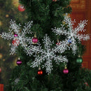 3pcs Christmas White Snowflake Windows Party Xmas Trees Hanging Decor (15cm