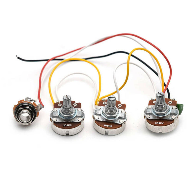 1 Set of Low Circuit Wiring Harness Pots A250k B250k Prewired Circuit