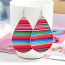 Creative Women Multicolor Oval Dangle Hook Geometric Drop Earrings Jewelry A