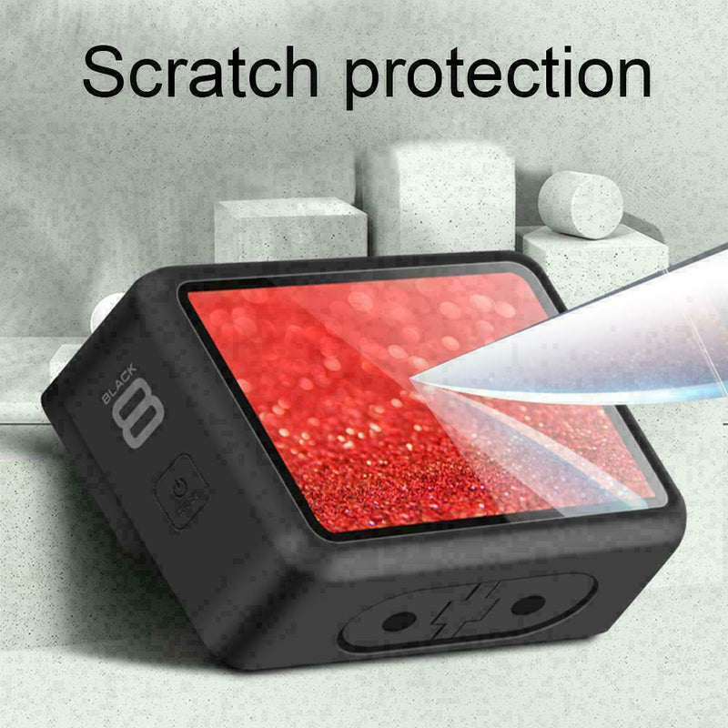 1 Set Tempered Glass Film Dual Screen + Lens Protector For Go-pro Camera 8 R3B3