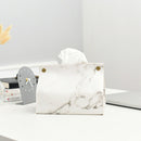Marble Pattern Tissue Box Pu Leather Home Car Napkin Paper Container Paper  C7M1