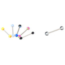 72x Stainless Acrylic Ball Barbell Bar Eyebrows Nose Tounge Rings Body Pierci TE