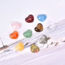 Mini Quartz Crystal Stone Chakra Healing Reiki Heart Stone Handmade DIY Jewelr-