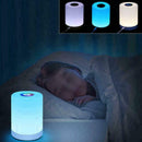 LED Night Light Bedside Table Lamp USB Rechargeable Colorful Dimmer RGB U1P1