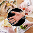 100PCS/Set Food Plastic Gloves Disposable Gloves Kitchen Dishwashing Waterp L1J6