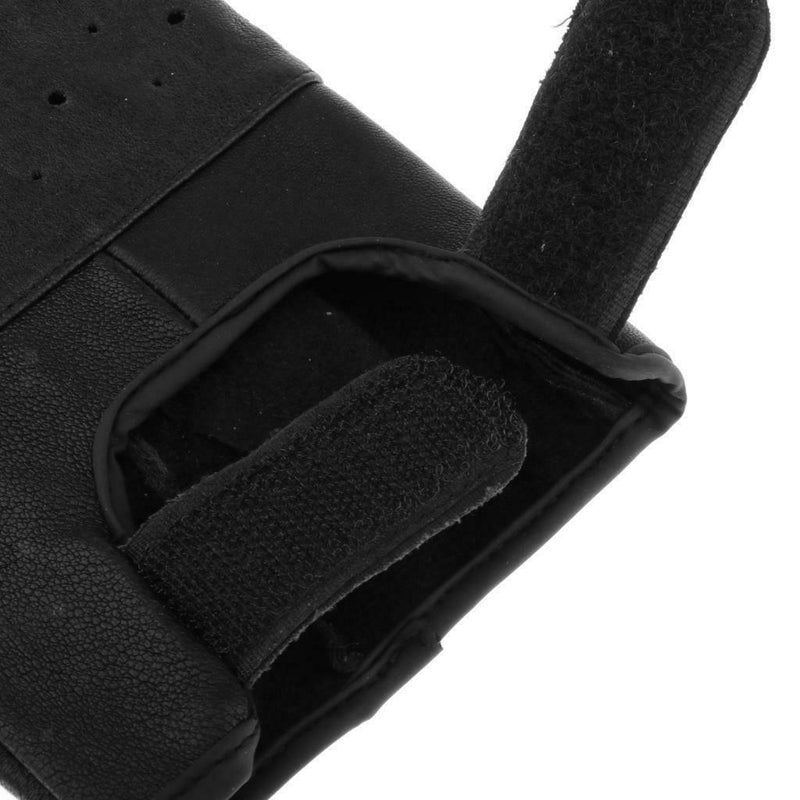 Half Fingerless Gloves Car Motorcycle Driving for Men Fashion Unlined Leather