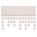 DIY Wooden Family Friends Date Mark Sign Hanging Blank Calendar Board Decor