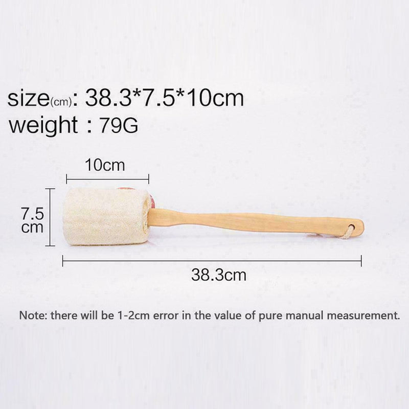 Natural Exfoliating Loofah luffa loofa Bath Brush On Stick a AU W1O2