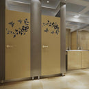 Black Butterfly Flower Bathroom Toilet Seat Wall Stickers Home Decor A