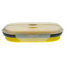 Silicone Lunch Box Portable Foldable Food Storage Container Yellow