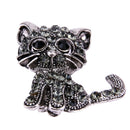 Alloy Crystal Cute Cat Brooches Clothing Pin Party Garment Accessories