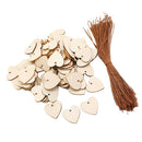 Unfinished Wooden Heart Blank Wood Cutout Heart Slices Discs DIY Crafts - Bag of