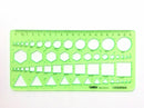 Plastic Circles Squares Hexagon Geometric Template Ruler Stencil Measure Tool ME