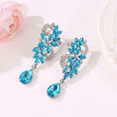 Glossy Rhinestone Dangle Ear Stud Women Glitter Drop Earrings Jewelry Gift A