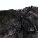 New Men Winter Warm Earflap Visor Cap PU Outdoor Skiing Snow Hat