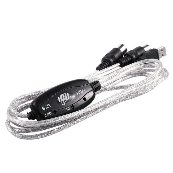 2M USB MIDI Cable Converter PC to Music Keyboard Adapter Supports Windows X