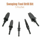 5Pcs Swaging Tool Drill Bit Set Copper Pipe Tube Expander Hex Shank 1/4 -7/8"