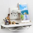 Wall Outlet Charging Shelf Outlet Shelf Rack Tray Mobile Phone Charger White
