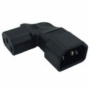 Right Angle IEC 320 C14 3 Pin Male to C13 Female PDU PSU UPS Power Extensio X8L1